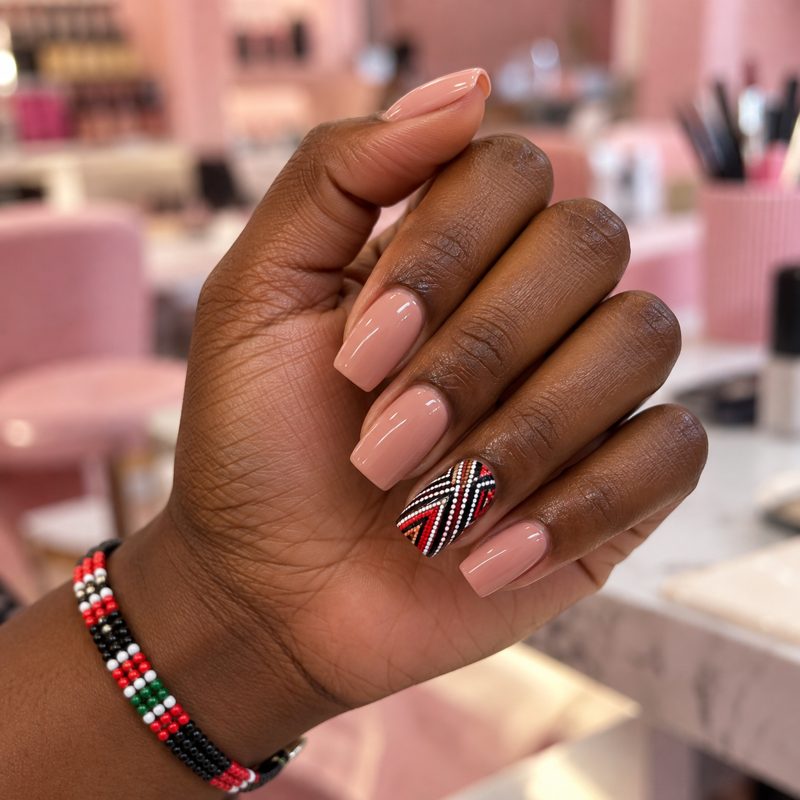 Kenyan Beadwork nail inspo